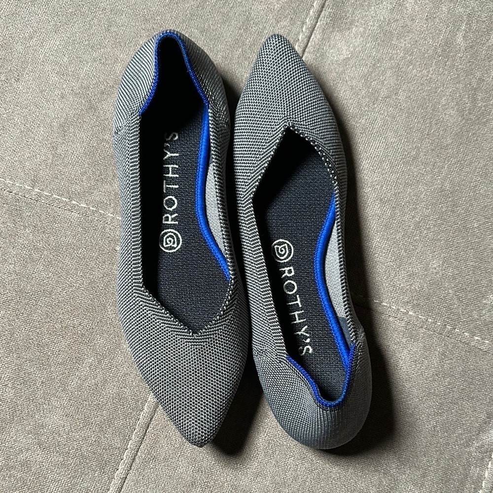 Rothy's Gray Slip-On Flats Versatile Comfort - Picture 7 of 7